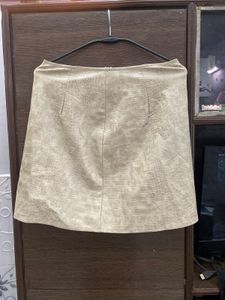 Crocodile Print Mini Skirt