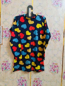 🇳🇿💫❤️Heart Print Long Sleeve Top