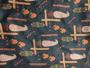 Women&#39;s Forest Green Long Printed Straight Kurta