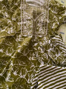 Olive Kurta Set