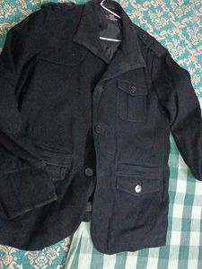 H&amp;M Import Uni Coat🧥 Half Trenchcoat Premium Wool