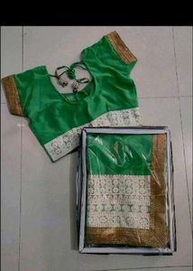 Chiken Work Sarree saree with blouse