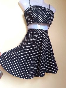 Polka Dot Co-ord Set shirt and top