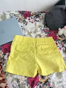 Yellow Casual Shorts