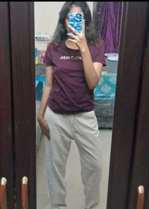 White Dress And Jeans Carrot Fit