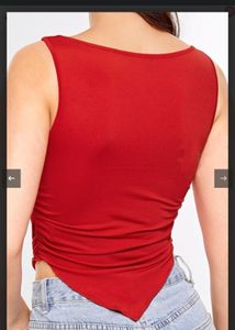 SSS Red  Cowl Neck Top