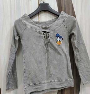 Donald Duck Lace Up Top