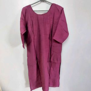 Embroidery V Neck Kurta With Lining