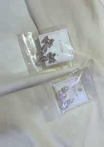 Korean bow and heart shape Earrings combo