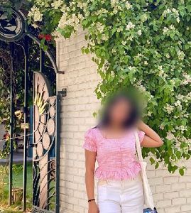 Pink Gingham Puff Sleeve Top