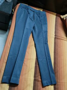 Men Grey Stitched Formal Trouser
