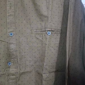 Byford Olive Base Blue Dot Shirt