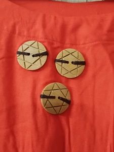 orange beautiful Sleeveless Kurta