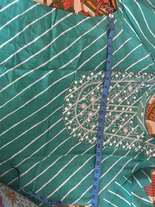 Very Smart Laheriya Kurta Plazzoo Set With Chiffon