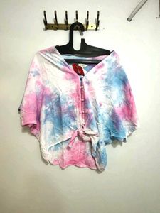 Tie-Dye Button-Up Top