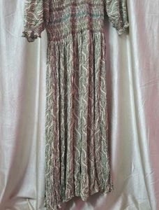 Patterned Midi Dress