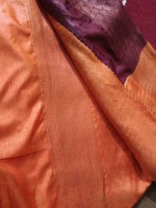 Elegant Maroon &amp; Orange Saree