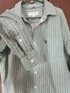 Price Drop U.S.Polo ShirtGreen Patterned
