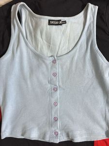 Sassafraz Button Down Tank Top