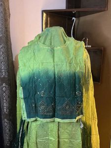 poshak set Green Lehenga Choli