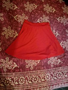 Red A-Line Mini Tennis Skirt