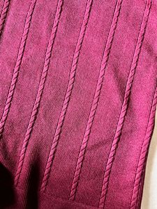 Burgundy Rib-Knit Lounge Co-ord Set