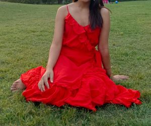 Offer✨Valentines Day Red Flounce Wrap Dres