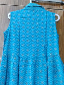 Sky Blue Kurti Sleeveless