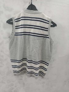Striped Sleeveless Sweater Vest