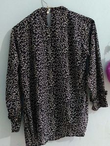 Floral Print High Neck Blouse