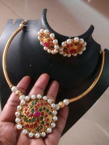 Elegant Pearl Necklace &amp; Earring Set