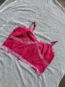Pinterest Coqquette Pink Crop Top