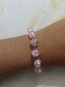 *HANDMADE*Pink Beaded Bracelet