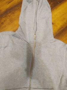 Grey Full Zip Hoodie Dress