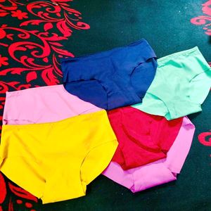 PACK of 6 Women&#39;s Seamless Hipster Silk Panty