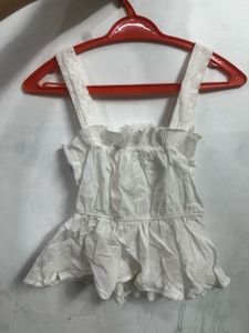 White Lace Peplum Top