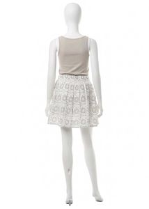 White Eyelet Mini Skirt