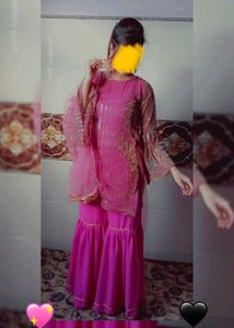 New Umbrella Plazo With Heavy Kameez And Dupatta