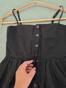Black Strappy Midi Dress
