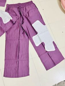 Lavender Slub 2-Piece Lounge Set