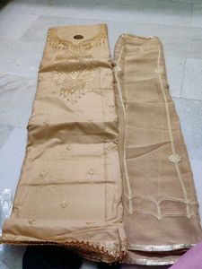 Embroidered Beige Salwar Kameez
