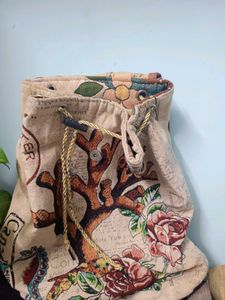 Boho Floral Tapestry Backpack
