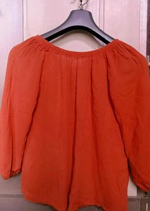 Women Rayon Top With Thread Embroidery Neck