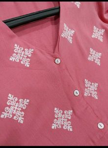 Zudio Embroidered Tunic Pink