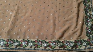 Embroidered Saree with stitch Blouse