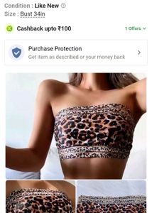 Leopard Print Co-ord Set And Tube Top