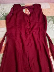 Stylish Maroon Maxi Dress