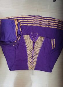 Purple &amp; Gold Indian Anarkali Set