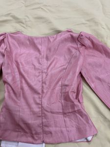 Pink Wrap Sunday Top