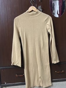 Tan Bodycon Formal Dress For Winters